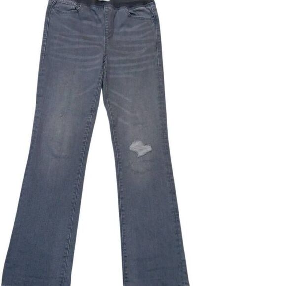 Old Navy Distressed, Slip On Jeans 4 Women Karate Slim With Built-in Flex Max - Picture 1 of 7
